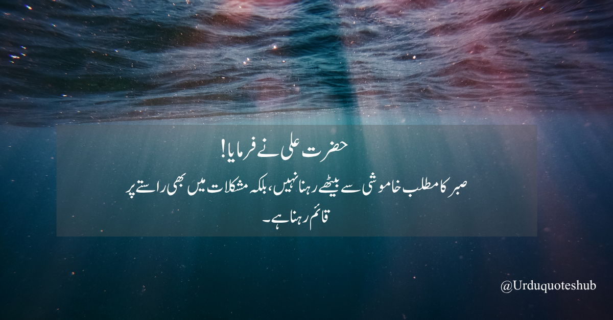 صبر کا مطلب خاموشی سے بیٹھے رہنا نہیں، بلکہ مشکلات میں بھی راستے پر قائم رہنا ہے۔